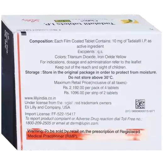 Cialis 10MG Tablet (2's) - Image 2